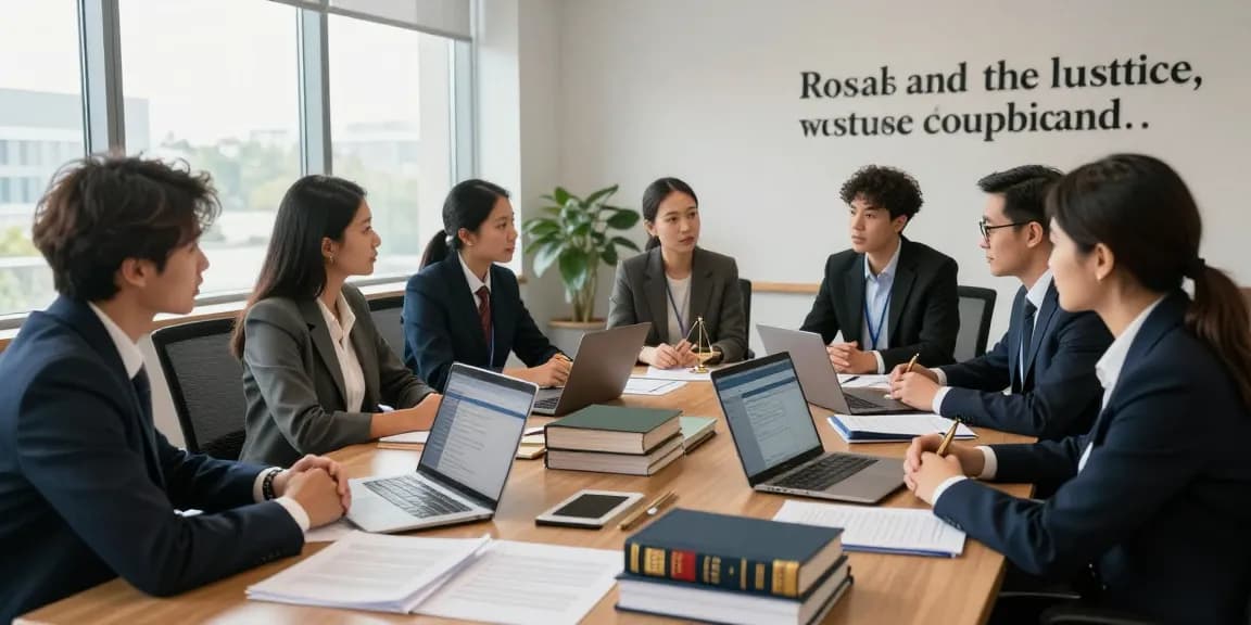 She said teamwork is vital in law, as lawyers strategize in a collaborative office.