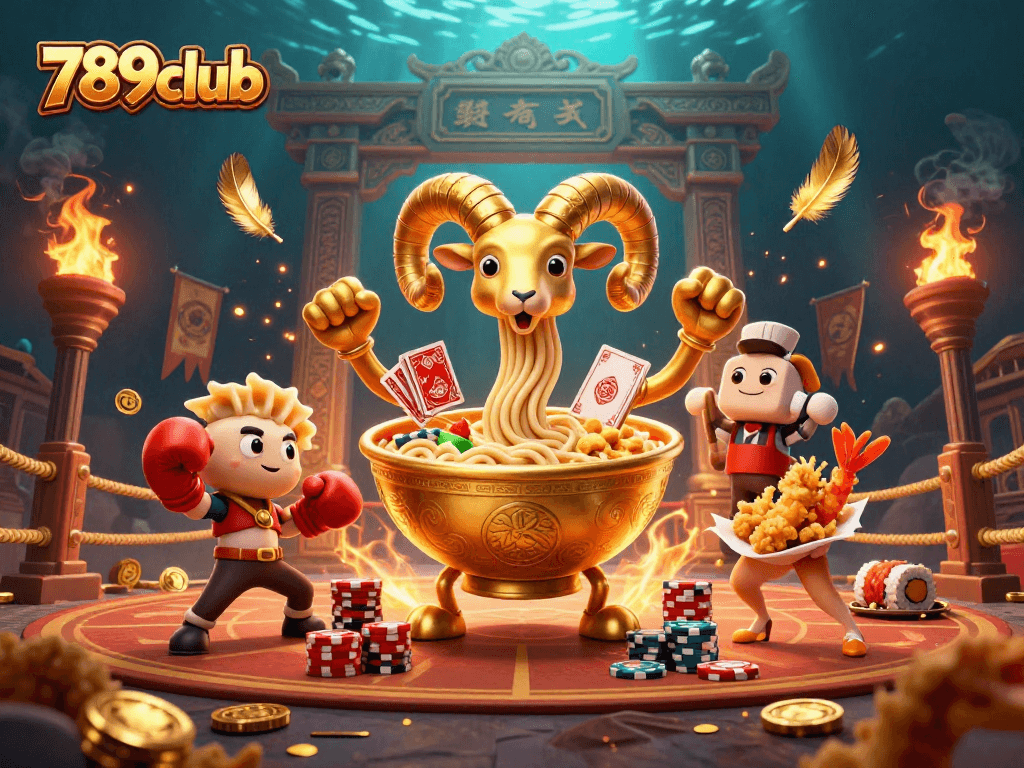 Experience dynamic play at 789club with vibrant 3D characters and casino elements in action.