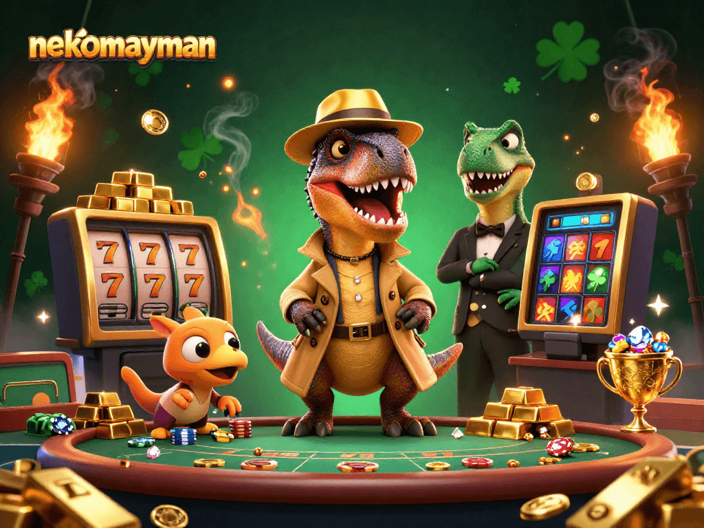 Experience thrilling wins with nekomayman at the blackjack table filled with gold and gems.