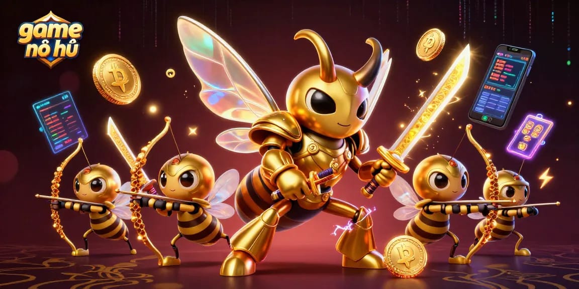 Engage in the thrilling game nổ hũ featuring dynamic characters and vibrant slot elements.