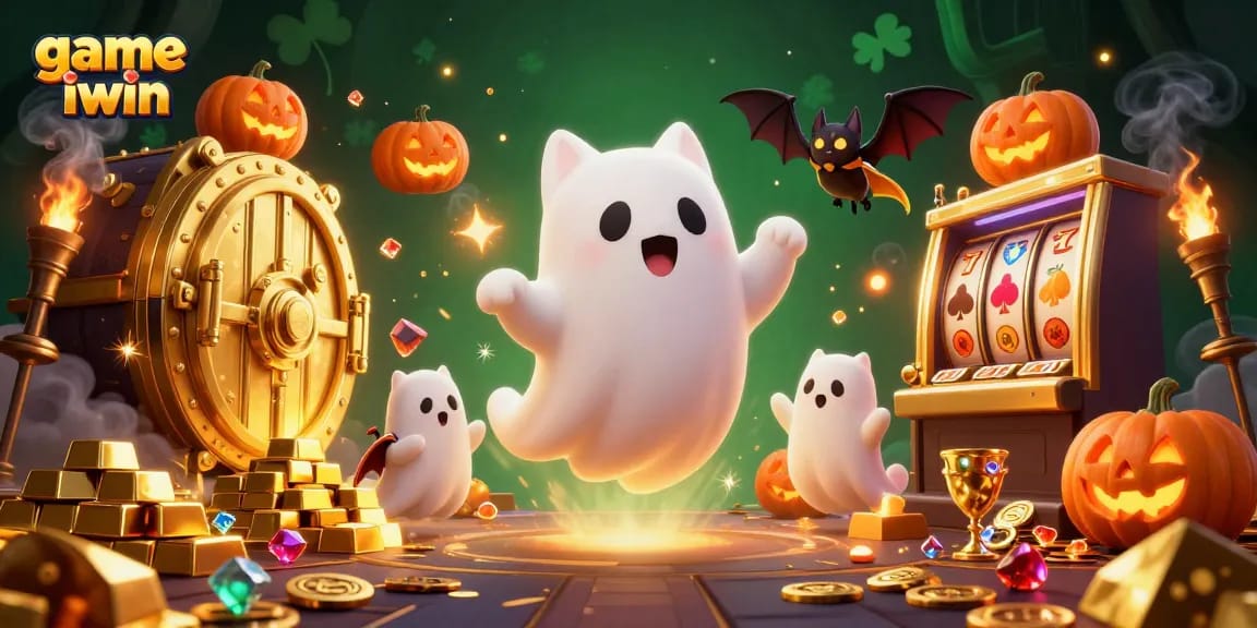 Engage with the game iwin in this vibrant online casino scene featuring playful characters and dynamic gaming elements.