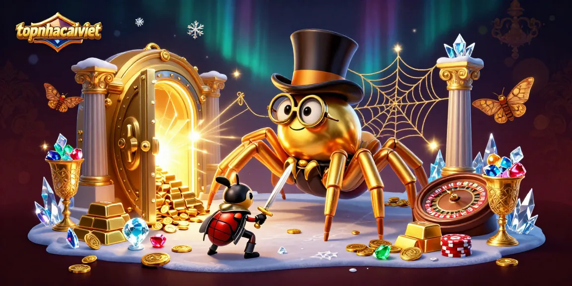 Engage with topnhacaiviet through an enchanting 3D casino fantasy scene filled with treasures and heroes.