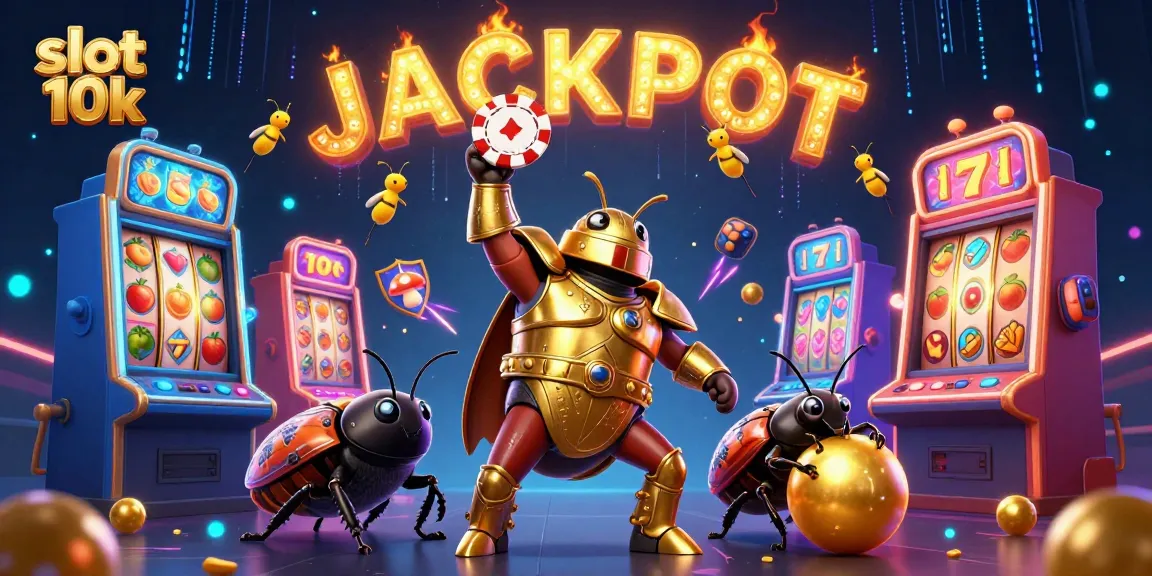Engage with slot 10k jackpot excitement featuring vibrant 3D characters in an energetic casino scene.