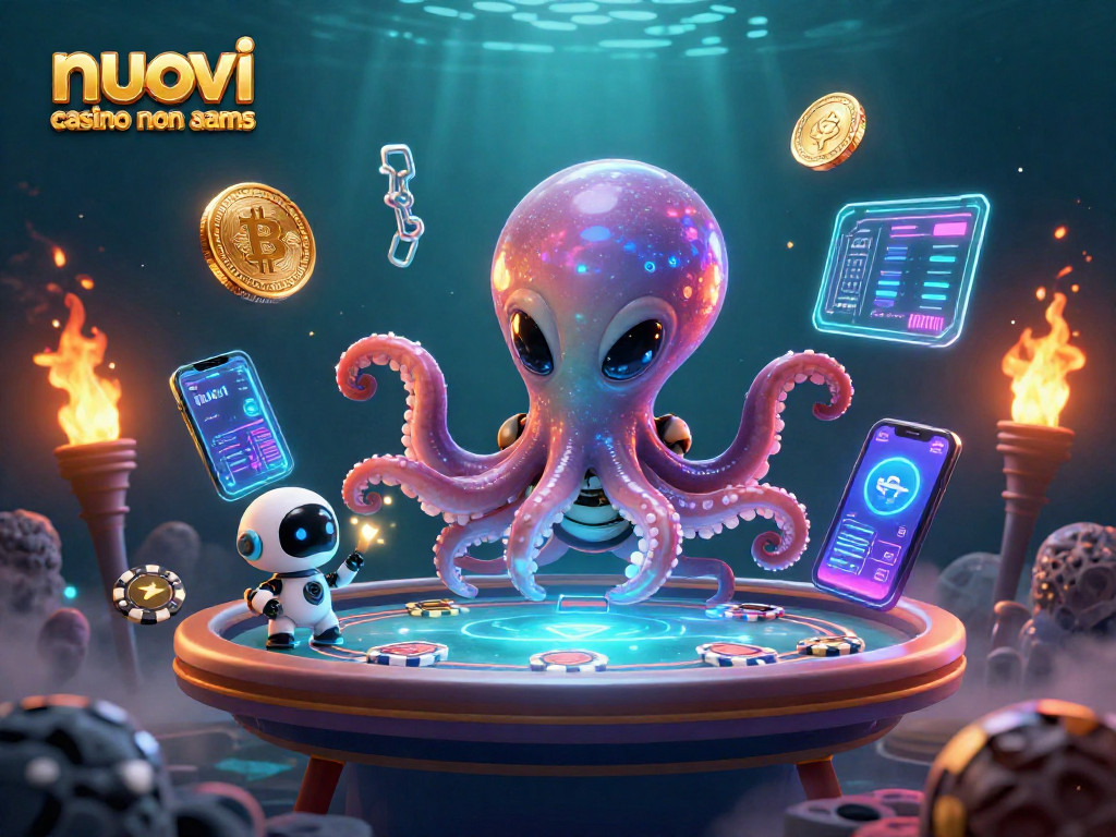 Scopri i nuovi casino non AAMS con l'alieno polpo alle prese con il tavolo da poker olografico.
