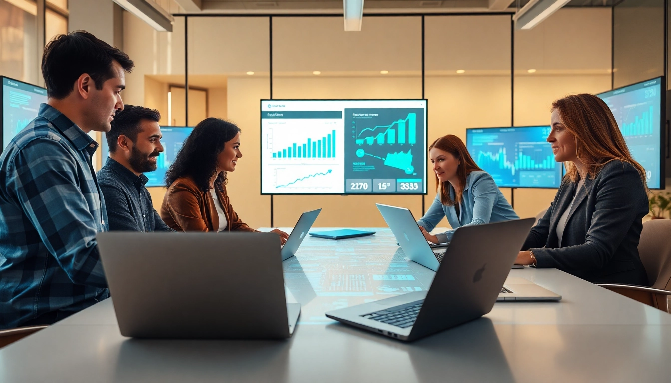 Enhance efficiency in federal proposal automation with a collaborative team depicted in a vibrant, professional setting.