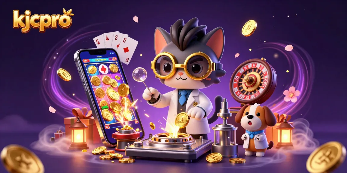 Experience the excitement of kjcpro with this vibrant 3D casino scene showcasing games, fun, and winnings!
