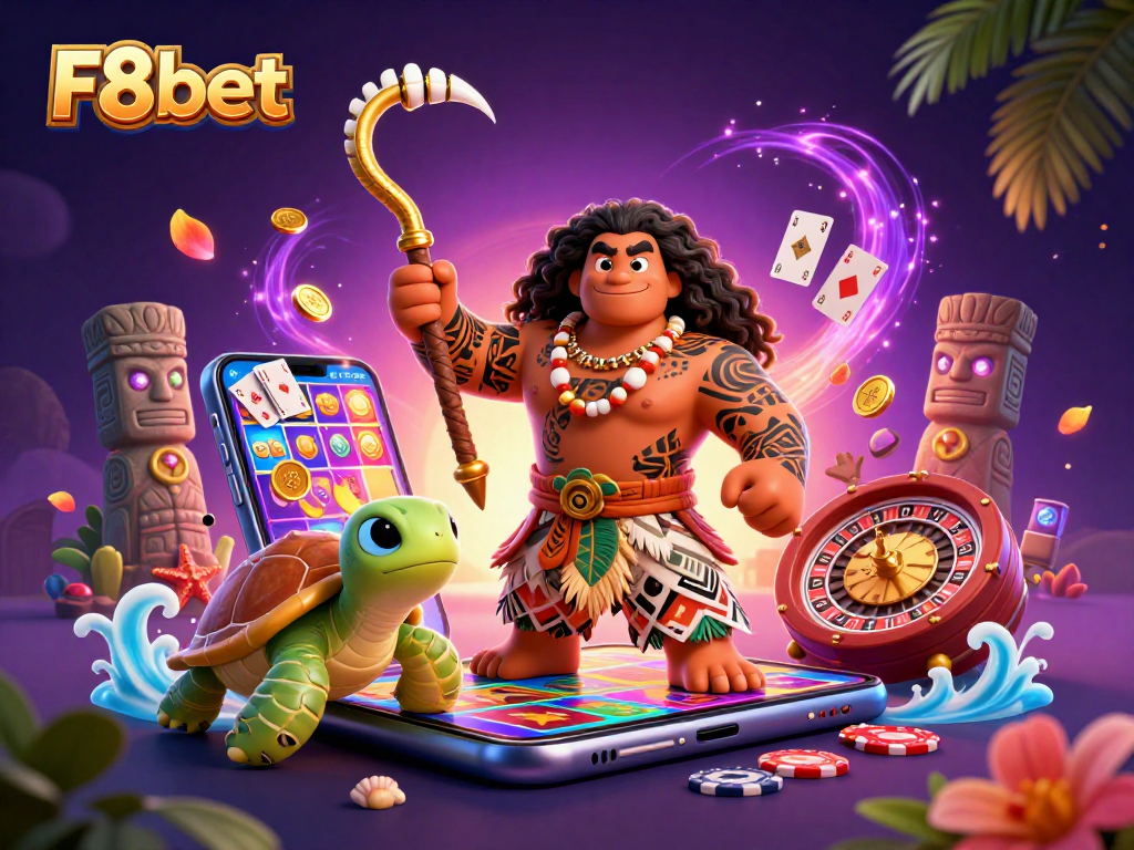 Engage with F8bet's thrilling casino experience featuring dynamic characters and vibrant gaming elements.