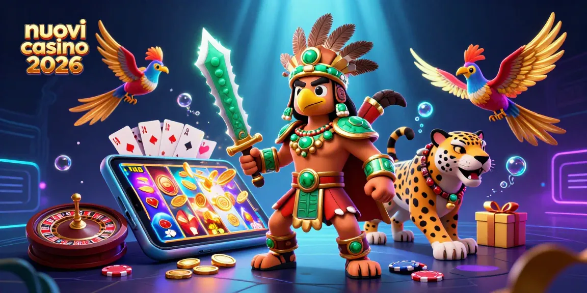 I nuovi casinò 2026 offrono un'illustrazione affascinante di guerrieri aztechi e elementi di gioco d'azzardo.
