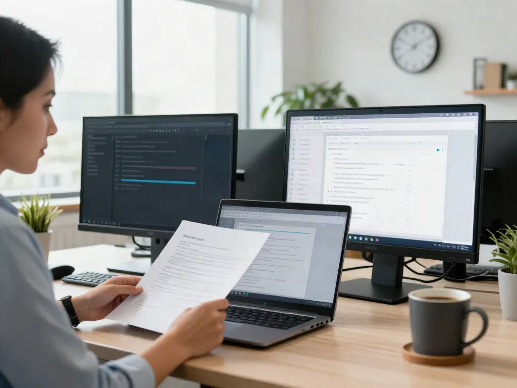 Engaging workspace showcasing low-cost professional tax software in use for efficient tax preparation.