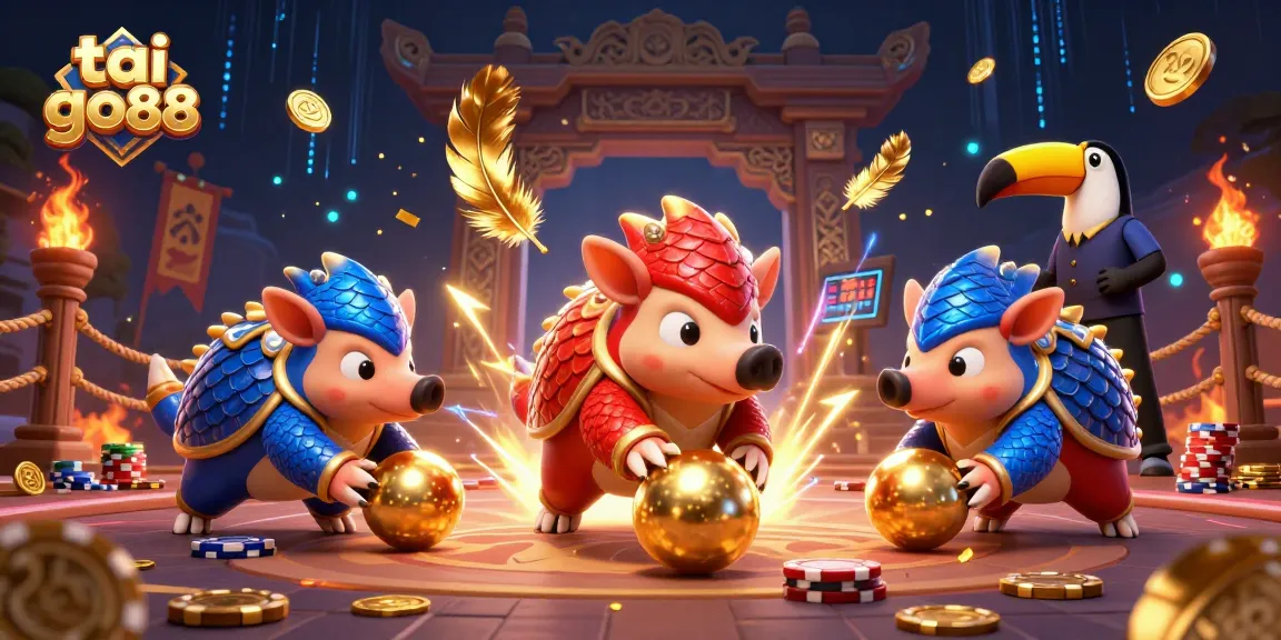 Experience thrilling action at tai go88 with pangolins competing in a colorful gambling arena.