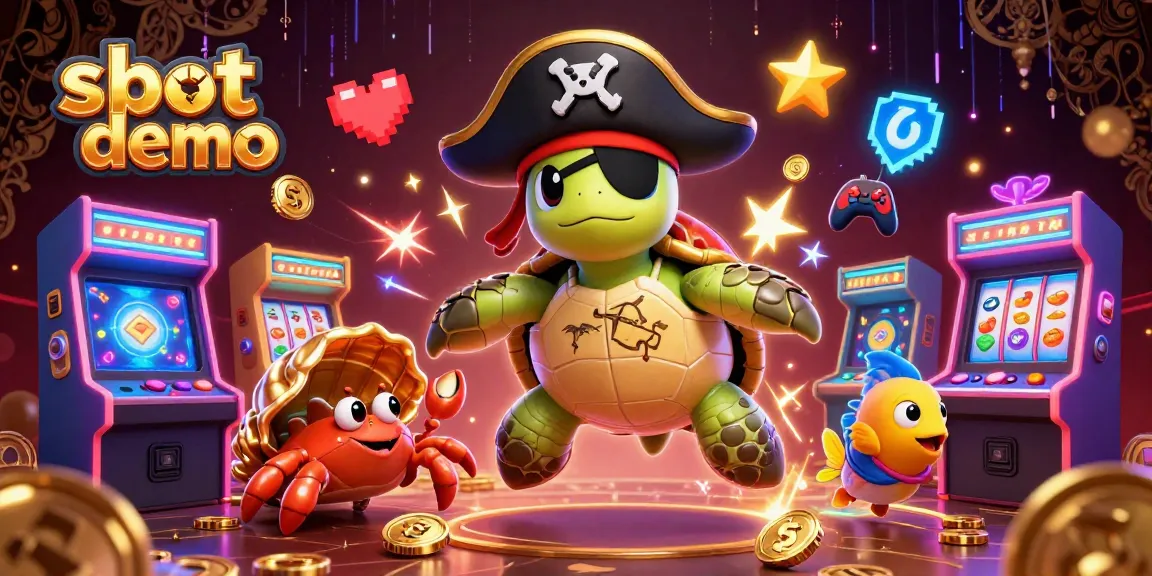 Slot demo interaktif dengan karakter kura-kura bajak laut dan simbol keberuntungan, menawarkan permainan yang mendebarkan.