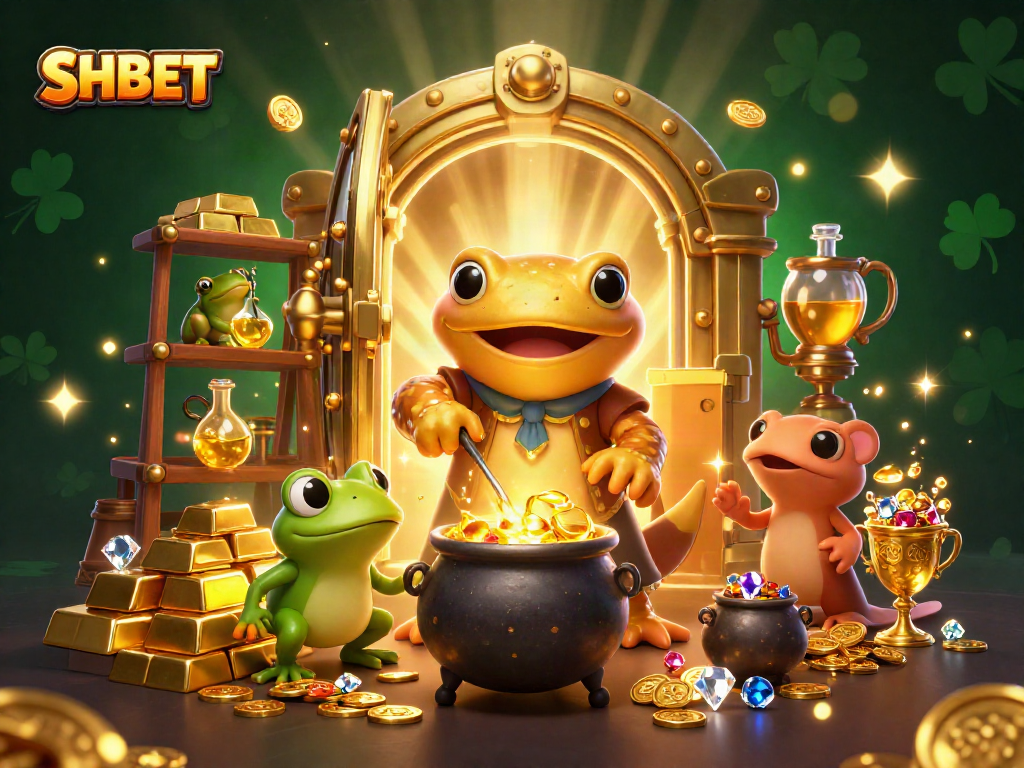 Engage with SHBET's magical casino world, featuring alchemical transformations and treasure!