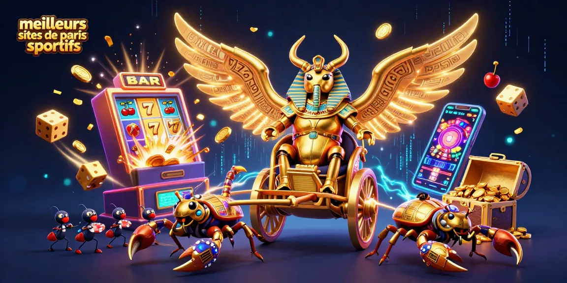 Pariez sur les meilleurs sites de paris sportifs avec une scène dynamique de casino et des symboles lucratifs.