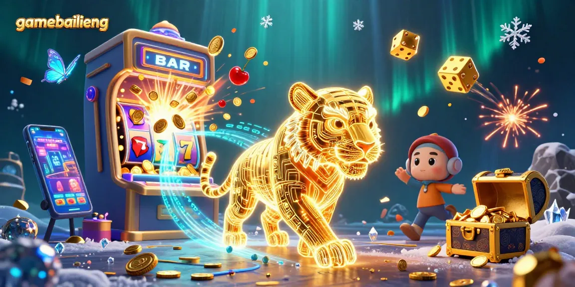 Experience the thrilling world of gamebailieng in this vibrant digital casino illustration.