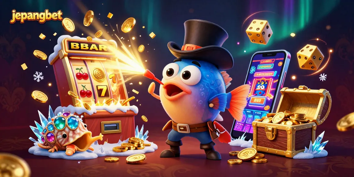 Experience the thrill of jepangbet with a vibrant 3D casino scene showcasing exciting game elements and rich characters.