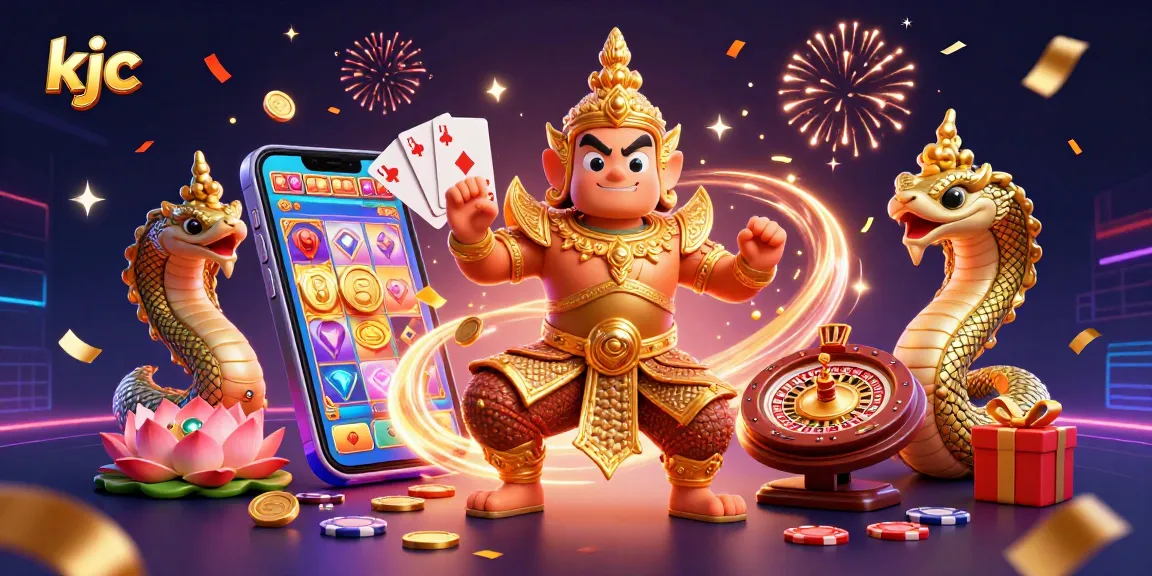 Spin vibrant slot games with KJC's lucky mascot amid festive celebrations!