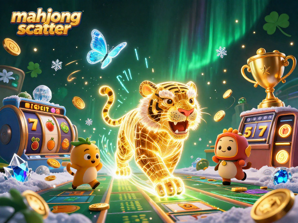 Experience mahjong scatter gameplay with a vibrant casino scene featuring dynamic slot elements.