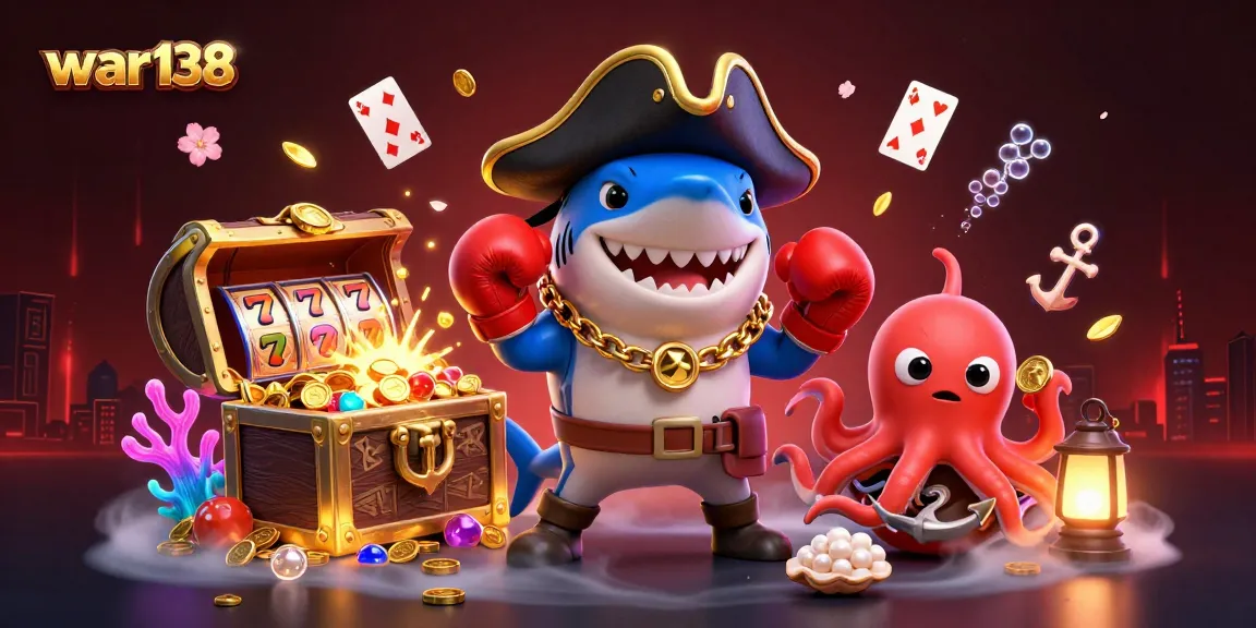 Experience thrilling wins with war138 in this vibrant casino-themed underwater adventure.