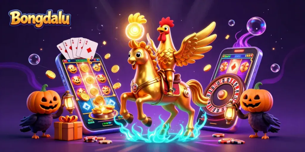 Bongdalu transforms the casino experience with a captivating 3D illustration featuring a golden rooster and animated elements.