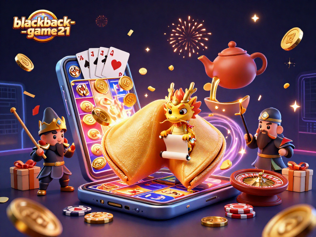 Experience fun and excitement with blackjack-game21, featuring a vibrant casino atmosphere with animated characters.