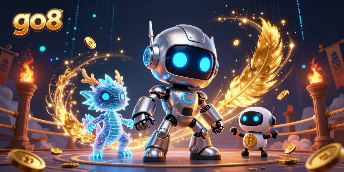 Experience go8's exciting gaming features with captivating characters in a vibrant casino scene.