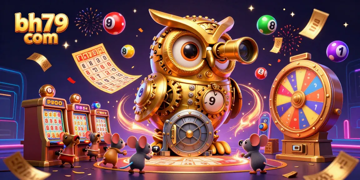 Gamblers enjoy thrilling moments at bh79 com, with a vibrant casino scene and dynamic elements.