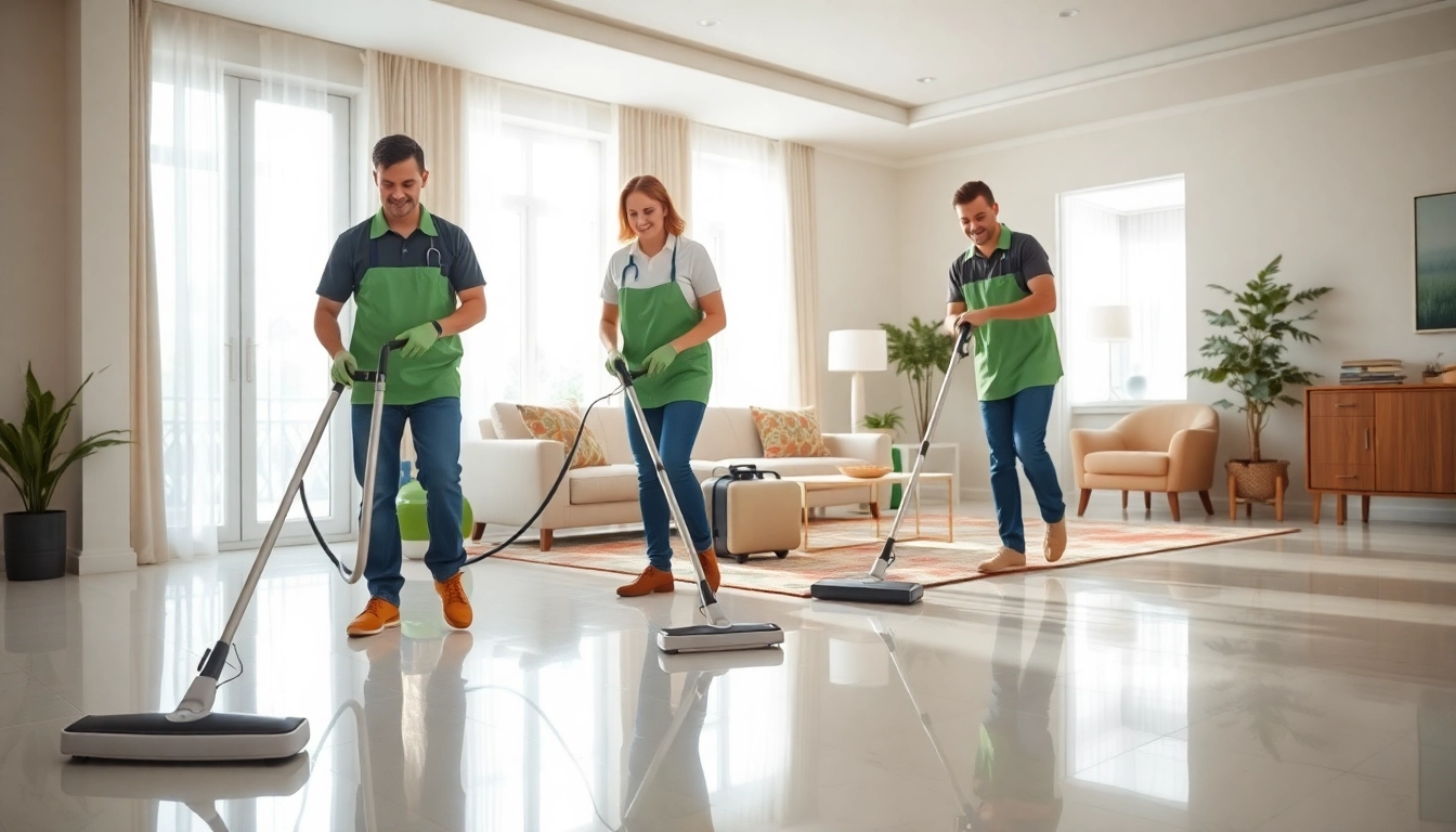 Experienced staff delivering floor cleaning service placer county in a bright, modern home setting.