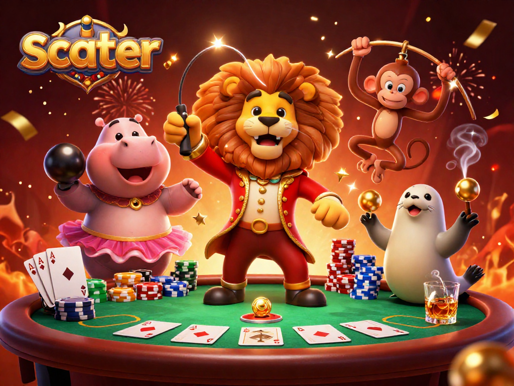 Experience the thrill with scatter symbols from top slot games in this vibrant casino illustration.