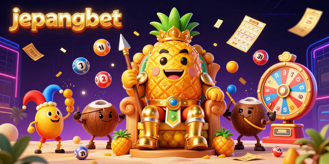 Engage with the exciting world of Jepangbet in an ultra-detailed casino scene featuring vibrant characters and dynamic gambling elements.