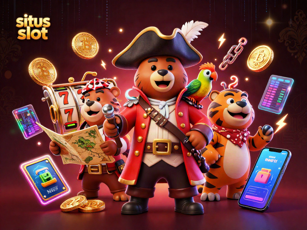 Experience thrilling situs slot adventures with pirate characters and dynamic gaming elements in 3D.