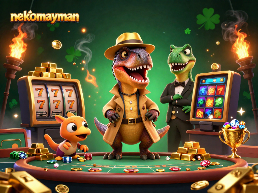 Experience thrilling wins with nekomayman at the blackjack table filled with gold and gems.