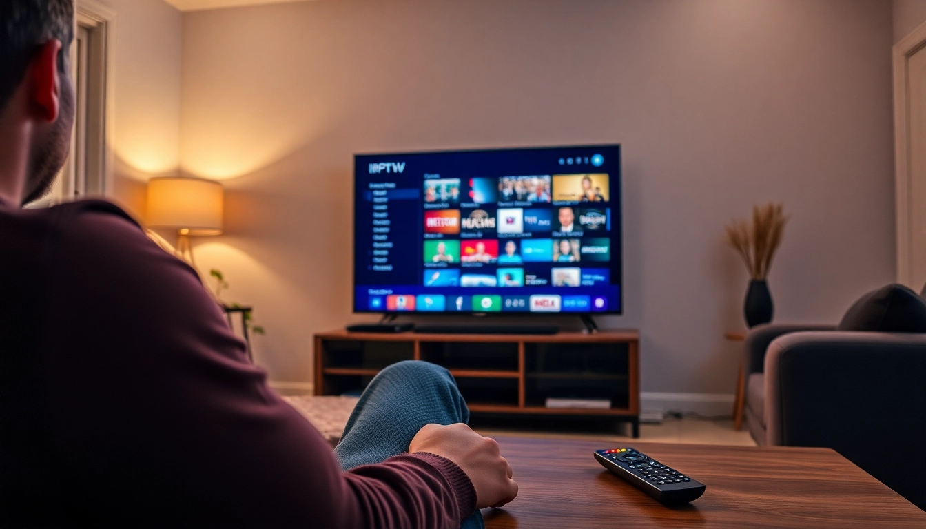 Engage in an iptv free trial for seamless streaming in a cozy environment with vibrant channels.