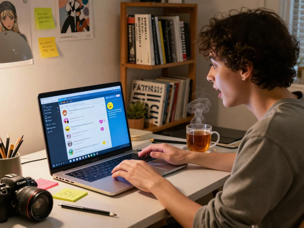 Interactive virtual chat scene showcasing engaging hentai chat conversation.