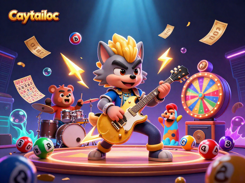 Experience thrilling gameplay with caytailoc in this captivating casino scene showcasing fun elements and vibrant effects.