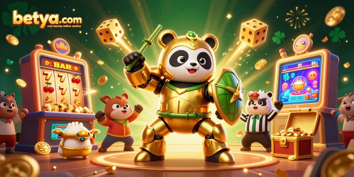 Experience thrilling wins at betya.com real money online casino with vibrant 3D artwork showcasing exciting gameplay.