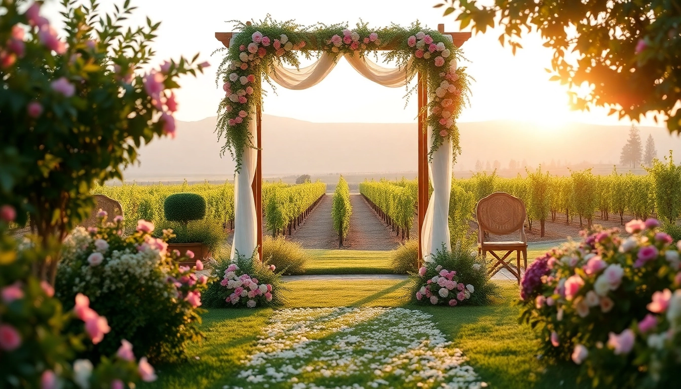 Capture the essence of a wedding venue Clarksburg California with elegant outdoor settings and lush backgrounds.