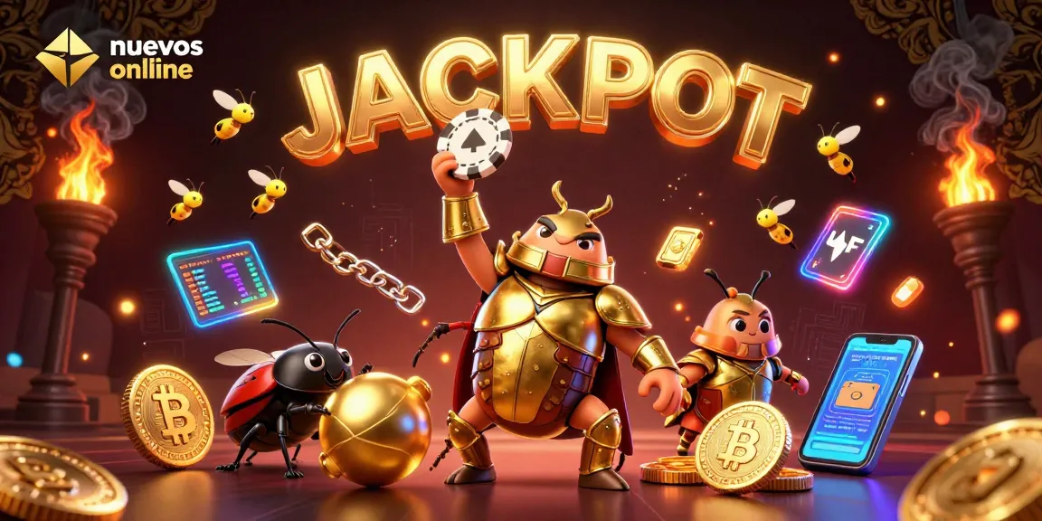 Gana en nuevos casinos online mientras levantas fichas de póker en una celebración vibrante.