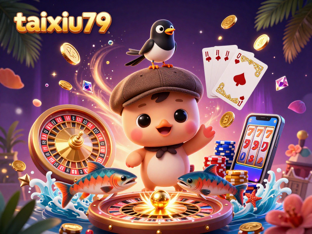 Experience the magic of taixiu79 with enchanting characters and vibrant casino elements.
