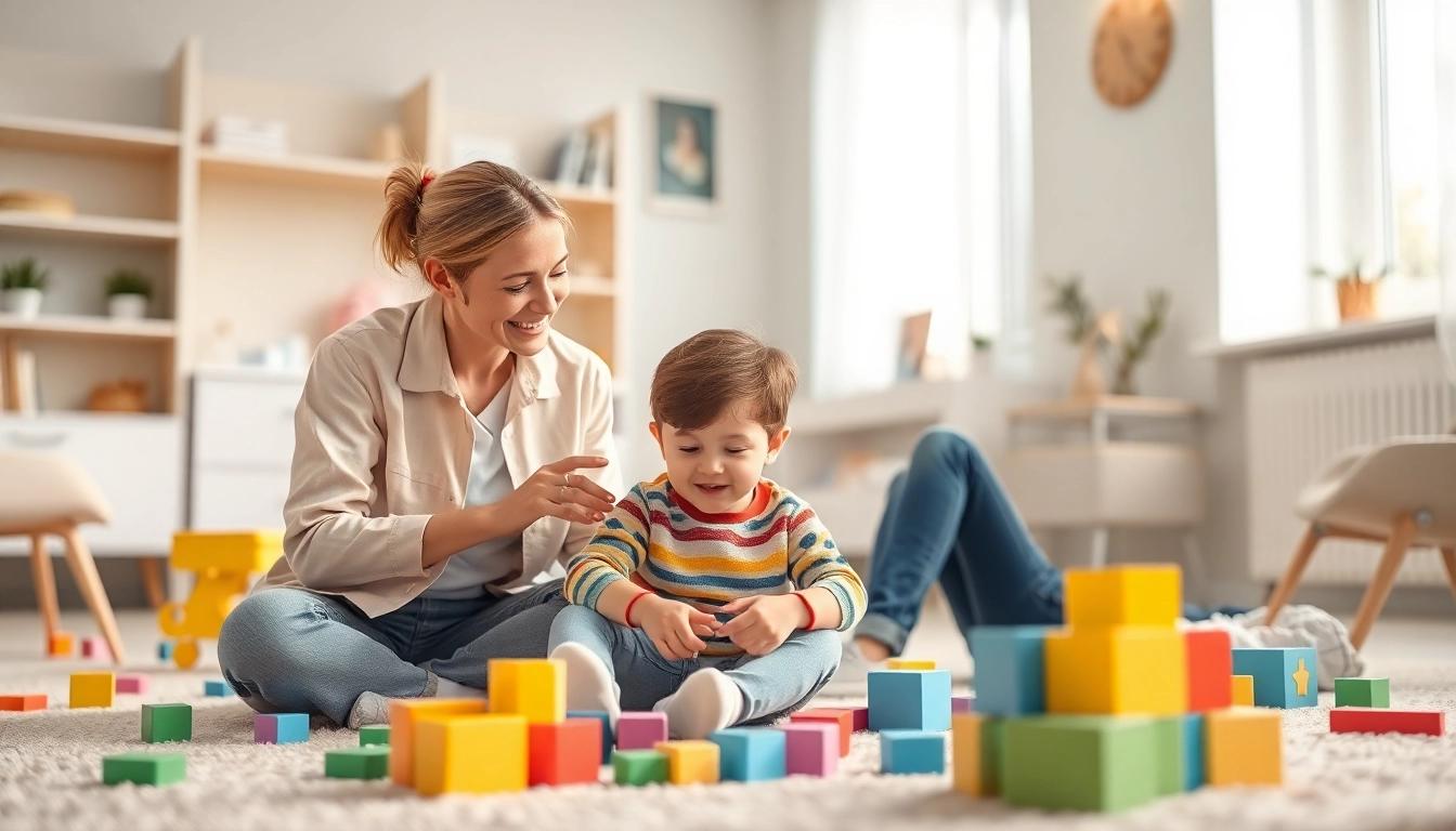 Participating in ABA therapy in Livonia to foster growth, therapist and child engage in a supportive environment.