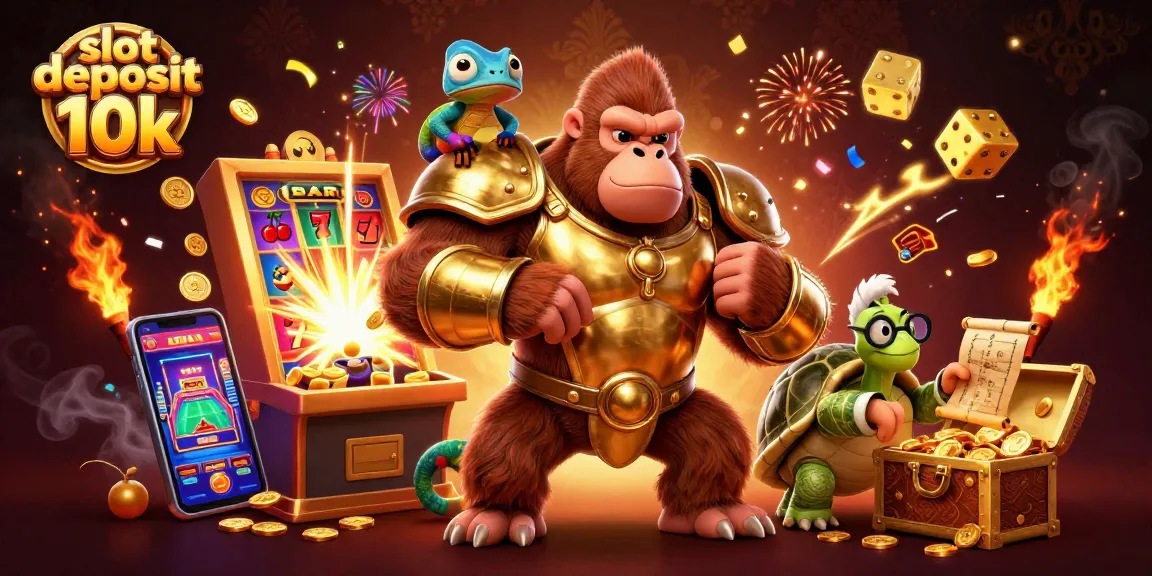 Experience the excitement of slot deposit 10k with vivid characters and vibrant casino elements.
