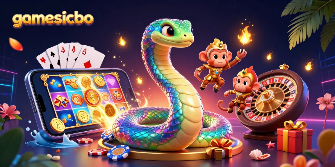 Experience the excitement of gamesicbo with vibrant casino elements and dynamic characters.