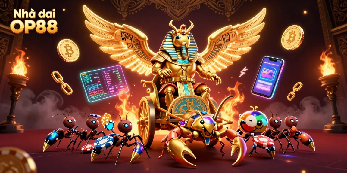 Engage in thrilling betting at Nhà cái OP88 with vibrant 3D casino elements and iconic characters