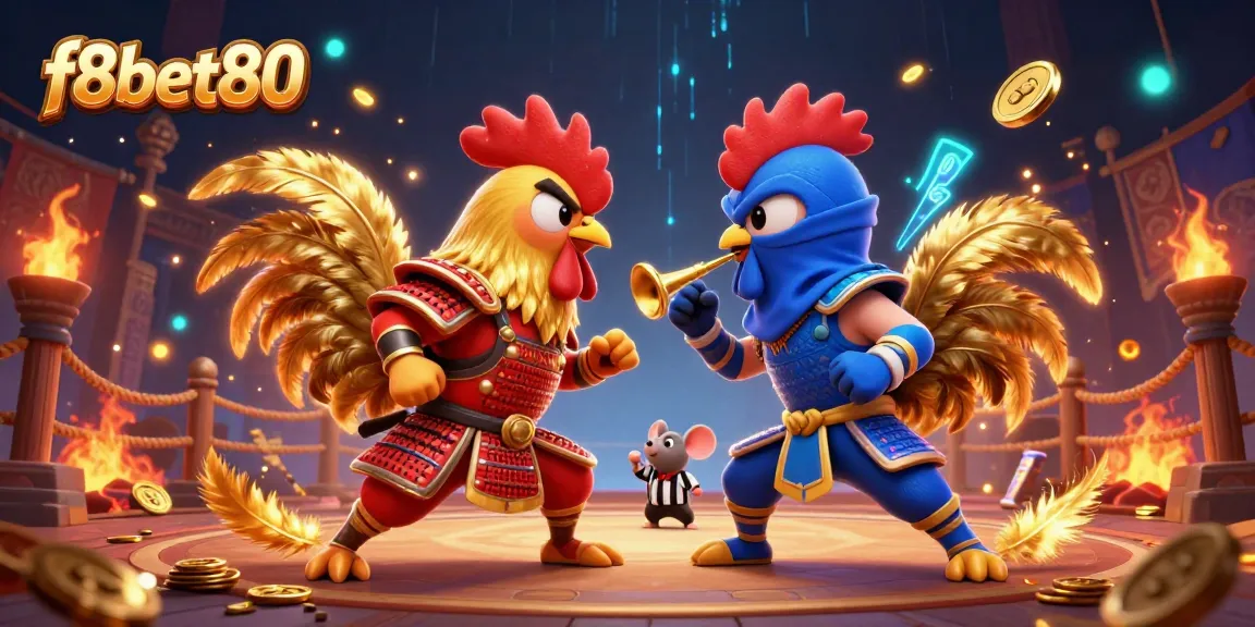 Experience thrilling cockfighting action at f8bet80 with dynamic roosters in battle.