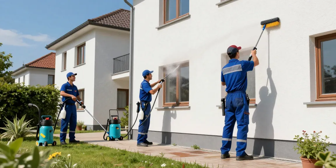 Fassadenreinigung Niedenstein mit professionellen Reinigungsteams, die umweltfreundliche Lösungen einsetzen.