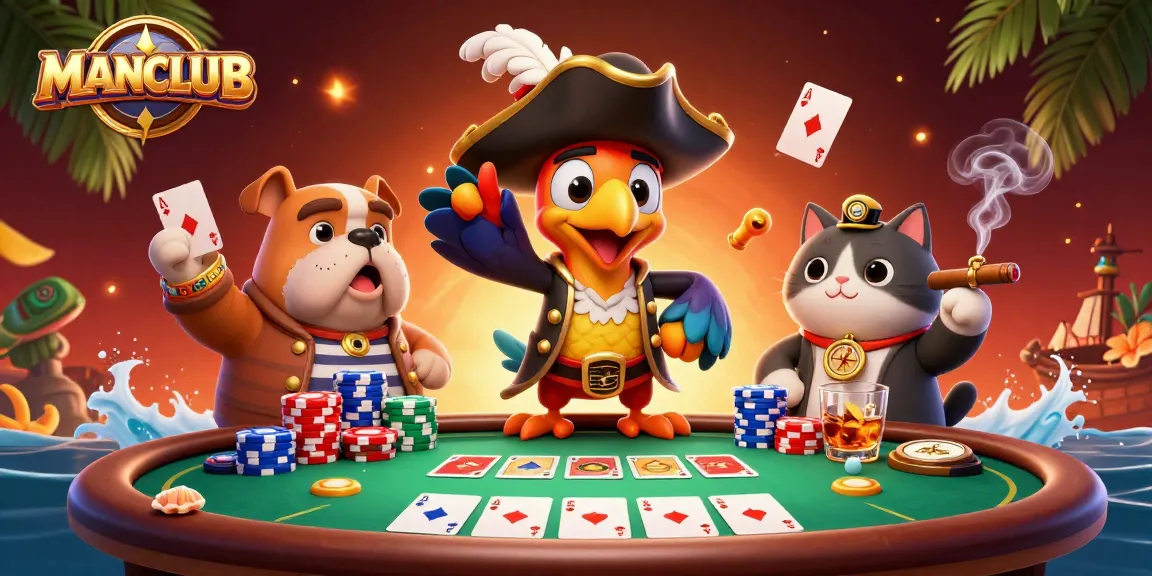 Engage in thrilling gameplay at MANCLUB while experiencing a vibrant poker scene with colorful chip stacks.