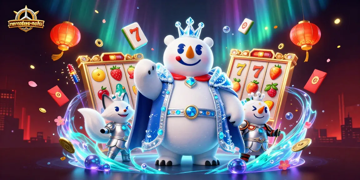 Engage with the vibrant casino world of mercedes-nohu, featuring dynamic slot reels and animated characters.