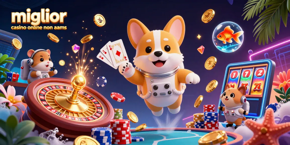 Vinci con il miglior casino online non AAMS in un'illustrazione 3D coinvolgente.