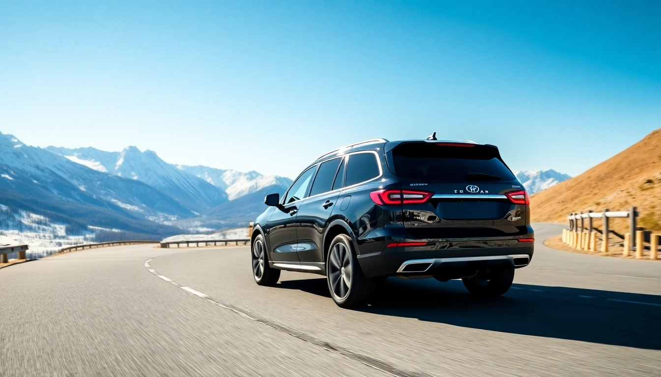 Enjoy the vancouver to whistler car service in a luxury SUV against stunning mountain scenery.