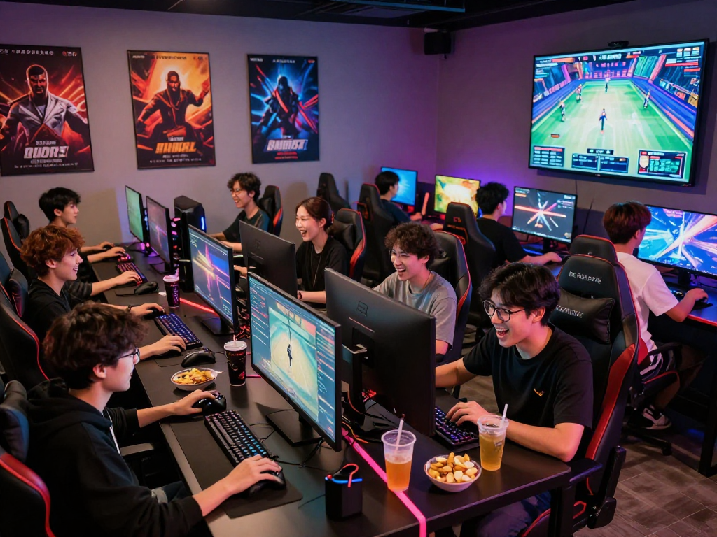 Exciting online gaming scene showcasing players at MPOCASH, highlighting vibrant atmosphere and competitive spirit.
