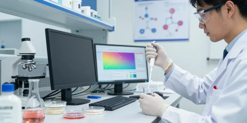 High-purity peptides and SARMs analysis in a professional research lab by SwissChems.